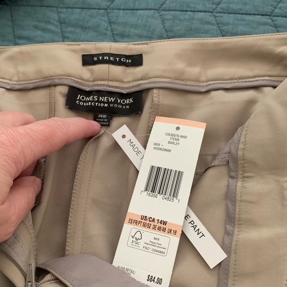 NWT Jones New York Grace Ankle Length Stretch Pant - Picture 7 of 8